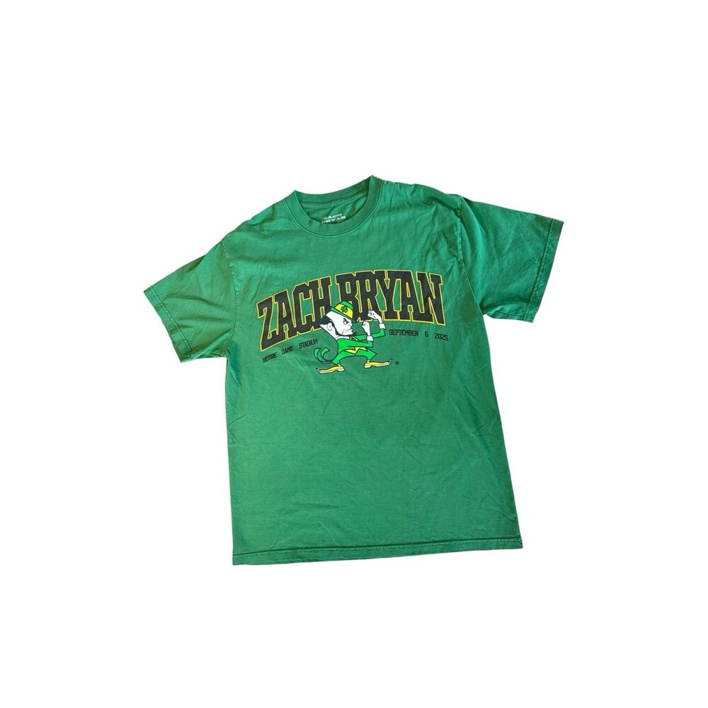Zach Bryan Notre Dame 2025 Exclusive Event T-Shirt Official Merch Medium NWOT